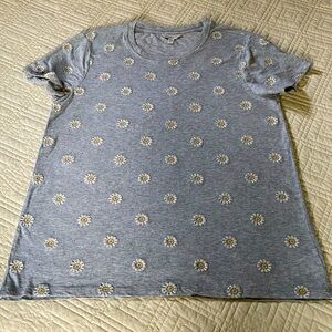 Lucky Brand Gray Daisy T-Shirt